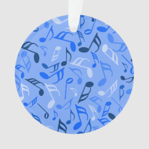 Music Notes Blue Ornament