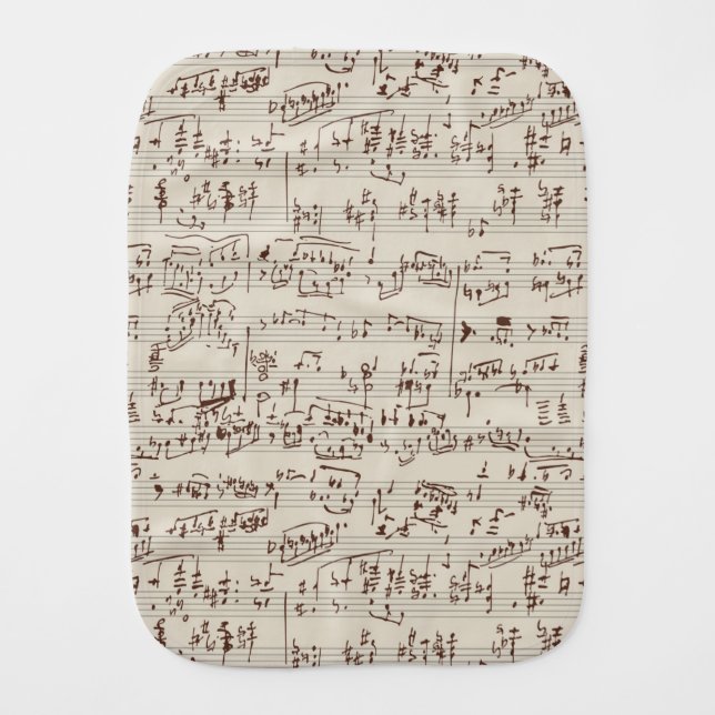 Music notes burp cloth (Front)