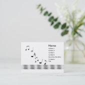 Music Notes Business Card (Standing Front)