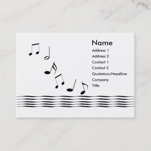 Music Notes - Chubby Business Card Templates