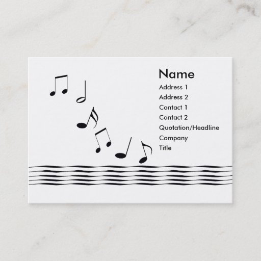 Customizable Music Notes - Chubby Business Card Templates