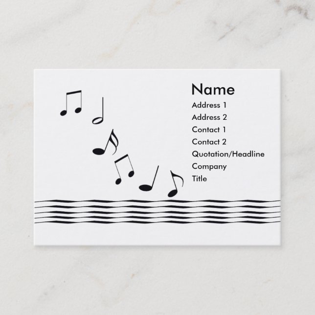 Music Notes Business Card (Front)