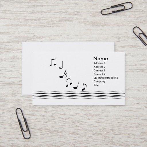 Customizable Music Notes - Business Business Cards