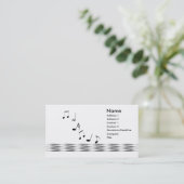 Music Notes Business Card (Standing Front)