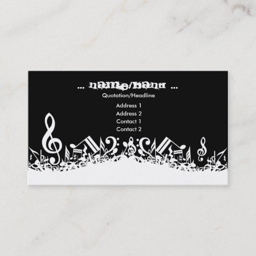 Music notes Business card