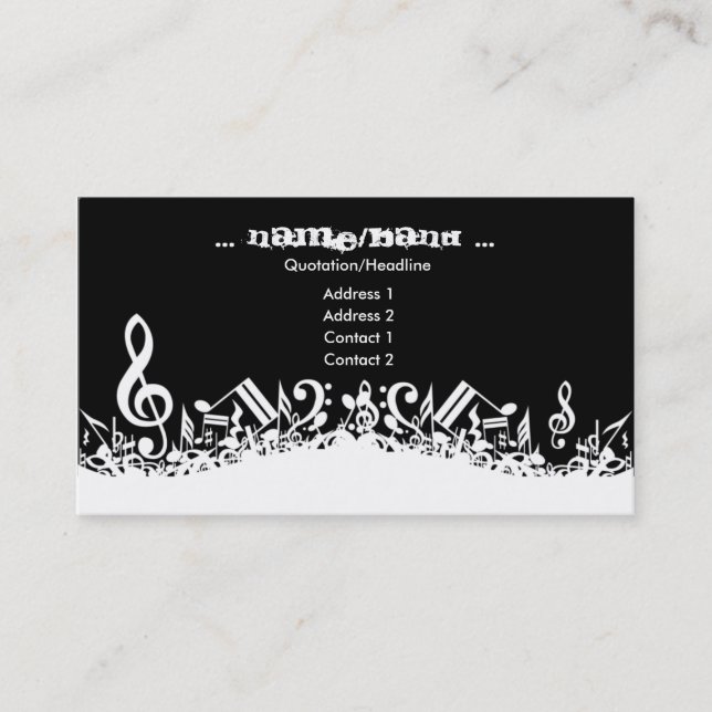 Music notes Business card (Front)