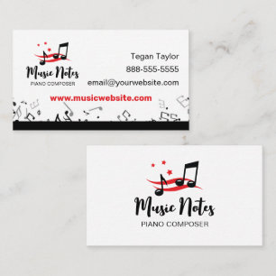 Music Notes Business Card