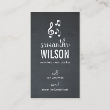 Music Notes Business Card by orange_pulp at Zazzle