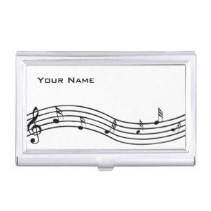 Music Notes Business Card Case