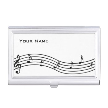 Music Notes Business Card Case by pixelholicBC at Zazzle