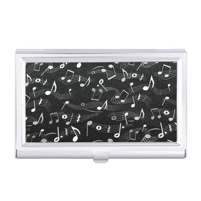 Music Notes Business Card Holder (Front)