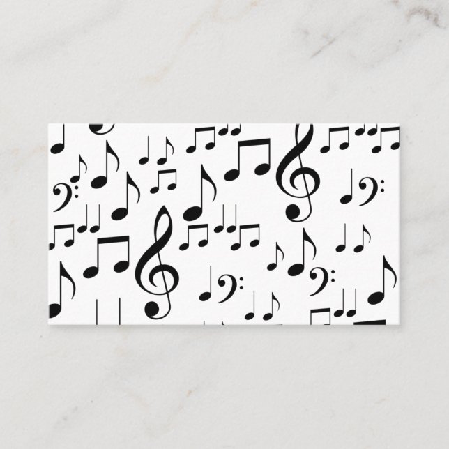 Music Notes Business Cards (Front)