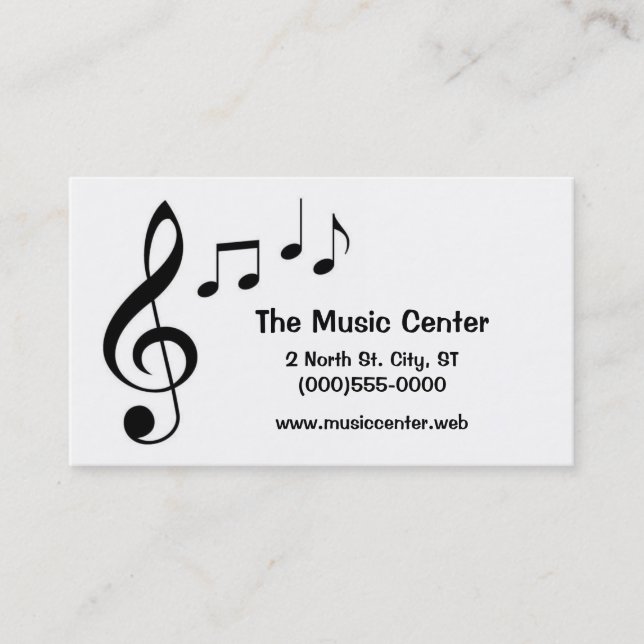 "Music Notes" Business Cards (Front)
