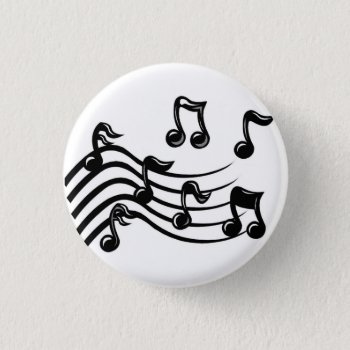 Music Notes Button by rockergirl1993 at Zazzle