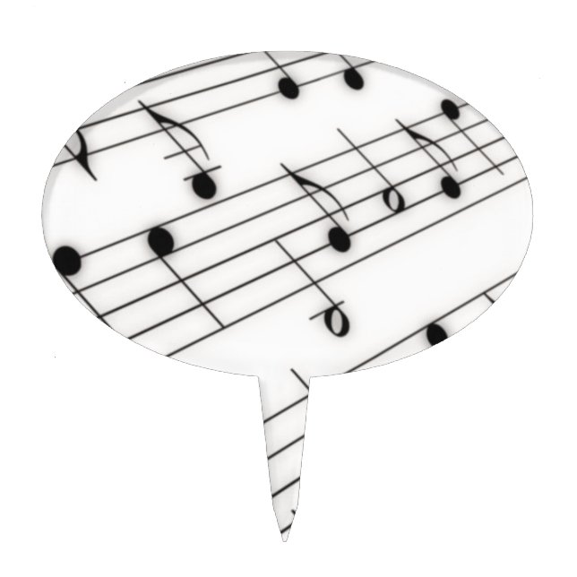 Music Notes Cake Topper (Front)