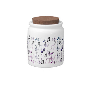 MUSIC NOTES CANDY JAR