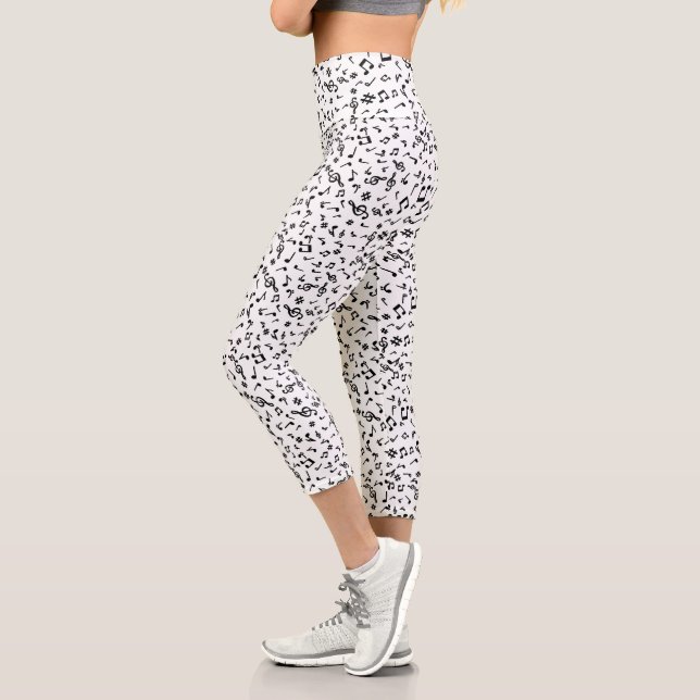 Music Notes Capri Leggings (Left)