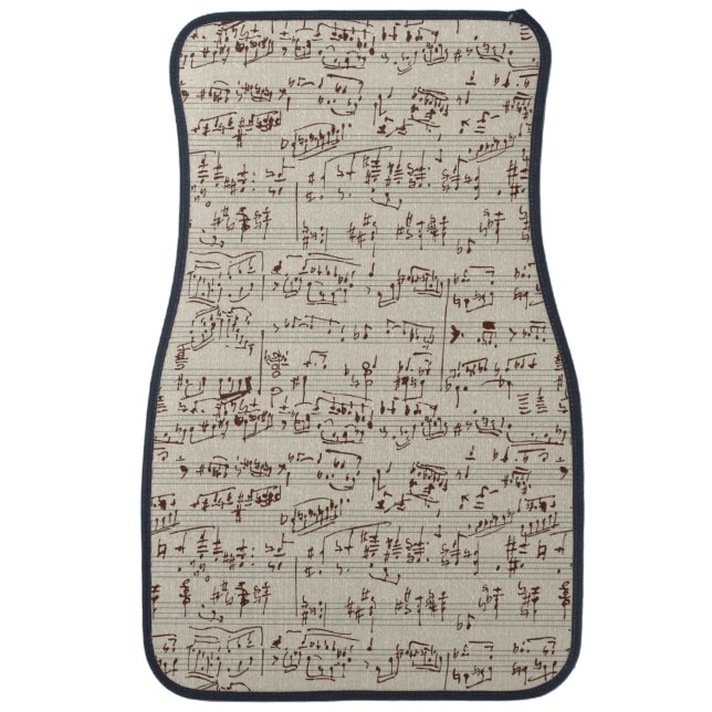 Music notes car floor mat (Front)