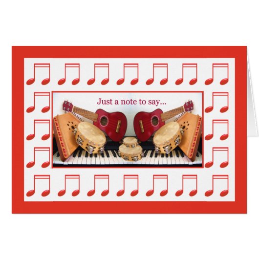 MUSIC NOTES ~ Card (Front Horizontal)