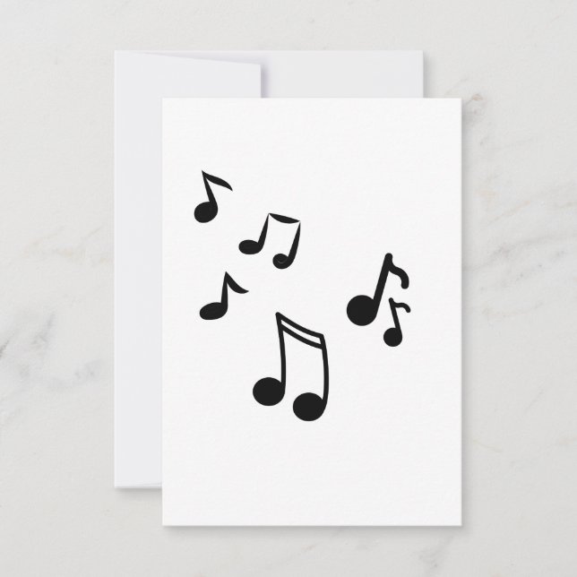 music notes card (Front)