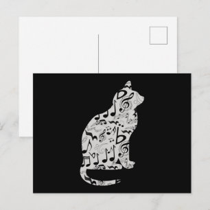 Music Notes Cat Lover - Minimalist Musician