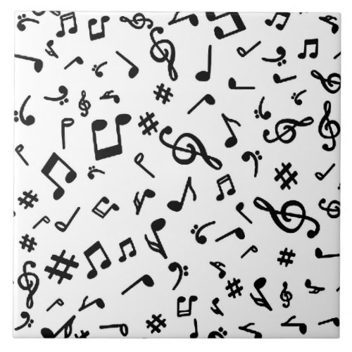 Music Notes Ceramic Tile