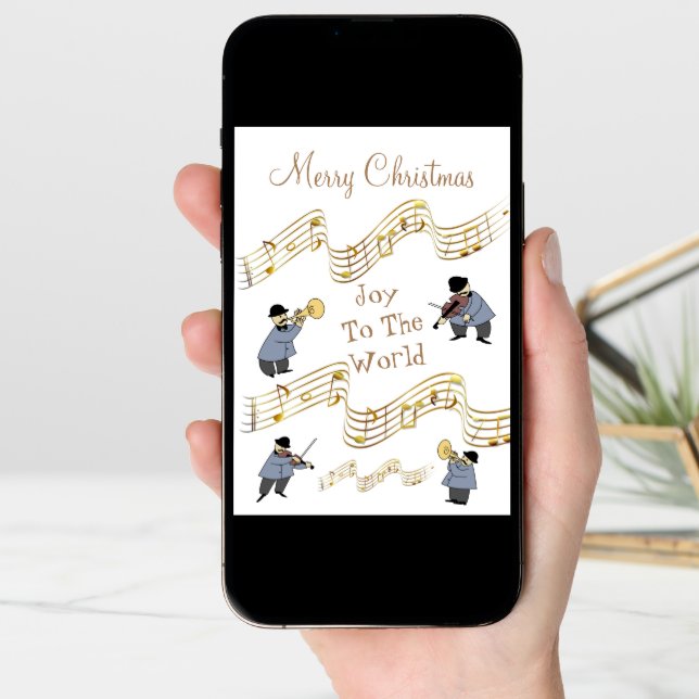 Music Notes Christmas Musicians Joy To the World (Front Digital)