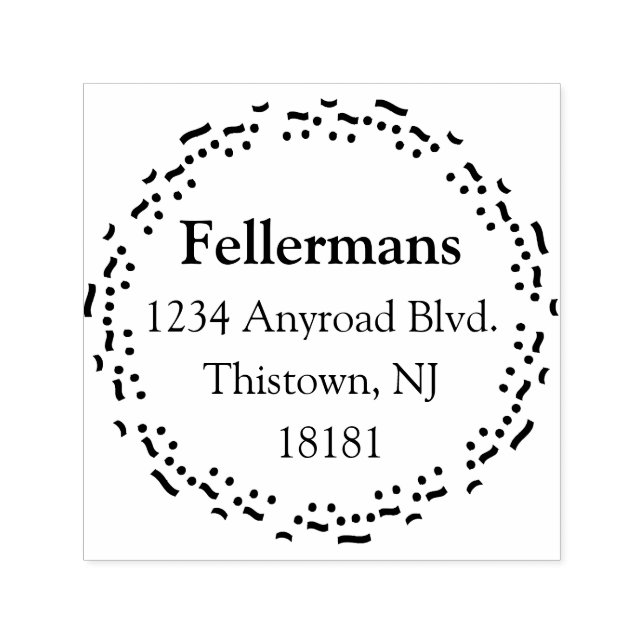 Music Notes Circle Self-inking Stamp (Design)