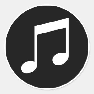 Music Notes Classic Round Sticker