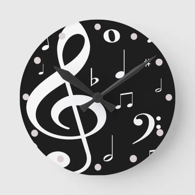 Music Notes Clock | Zazzle