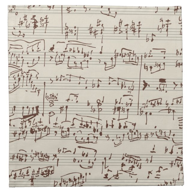 Music notes cloth napkin (Front)