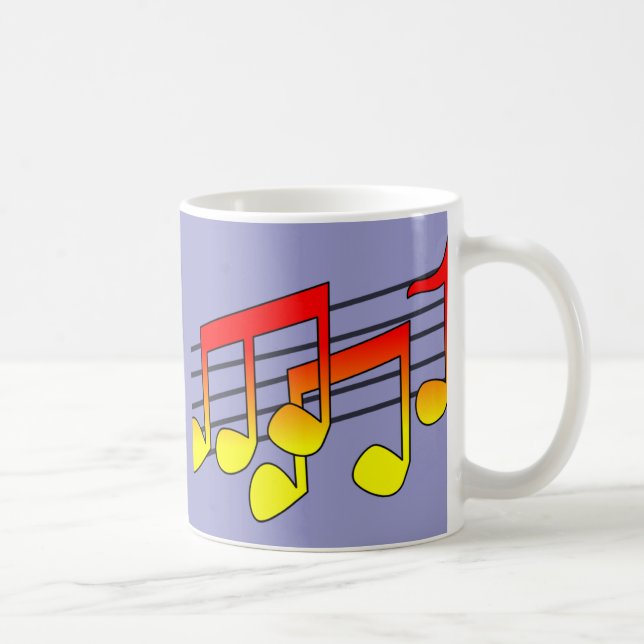 Music Notes Coffee Mug (Right)