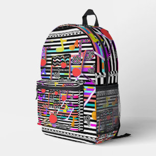 Music Notes Colorful Printed Backpack