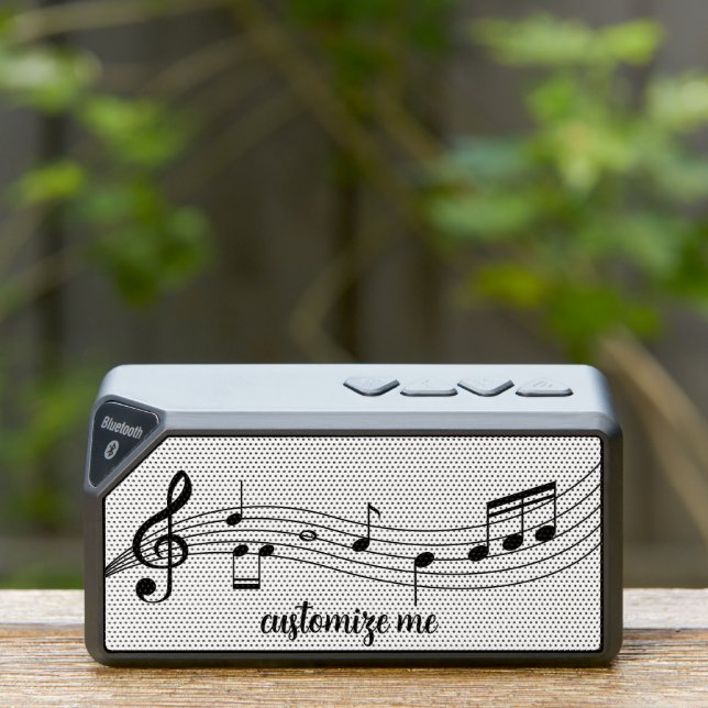 Music Notes Cool Customizable Musician DJ Bluetooth Speaker (Insitu(Outdoor))