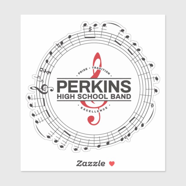 Music Notes Cup Sticker (Sheet)