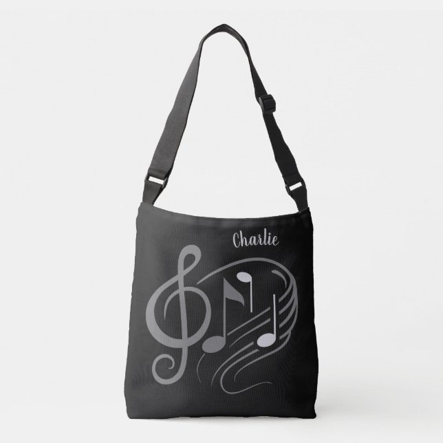 Music Notes custom name bags (Front)