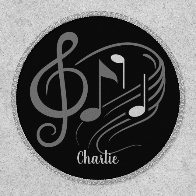 Music Notes custom name Patch (Front)