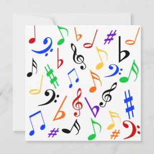 Music Notes Customizable Invitation - Multi