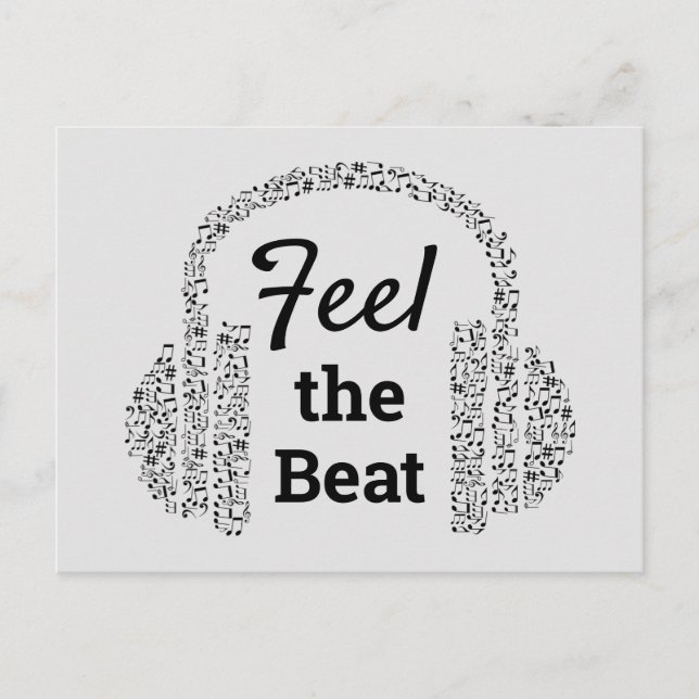 Music notes DJ headphones modern (Front)