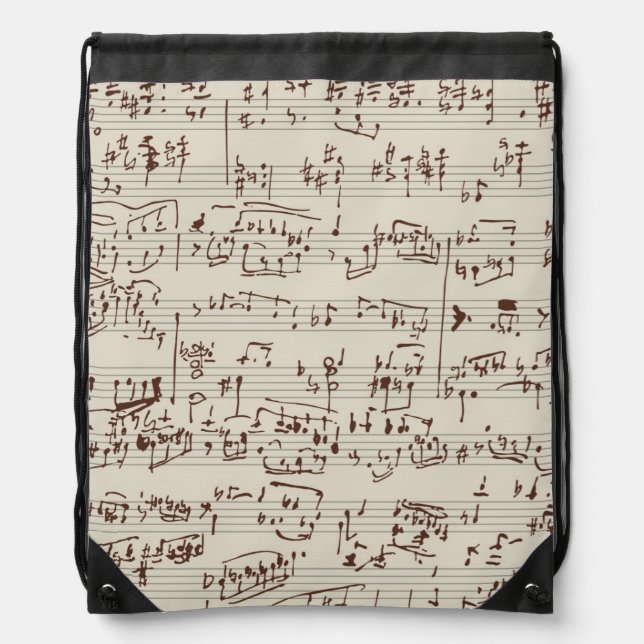 Music notes drawstring bag (Front)