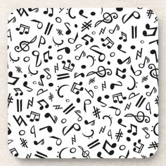 music notes drink coaster