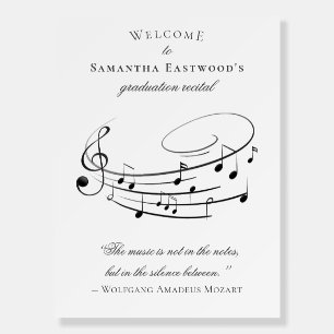 Music Notes Elegant Music Stave Recital Welcome Foam Board