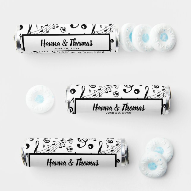 Music Notes Elegant Musical Themed Wedding Breath Savers® Mints (Assorted)