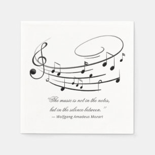 Music Notes Elegant Piano Recital & Program Napkins