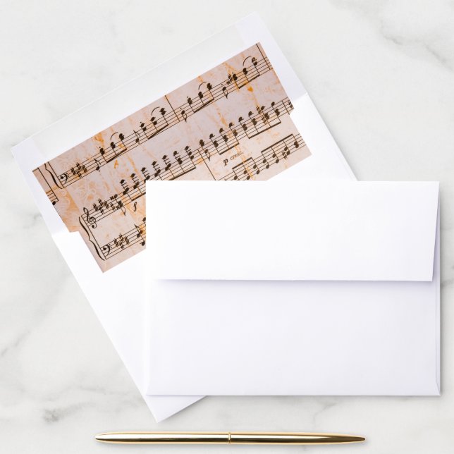 Music Notes Envelope Liner (Desk)