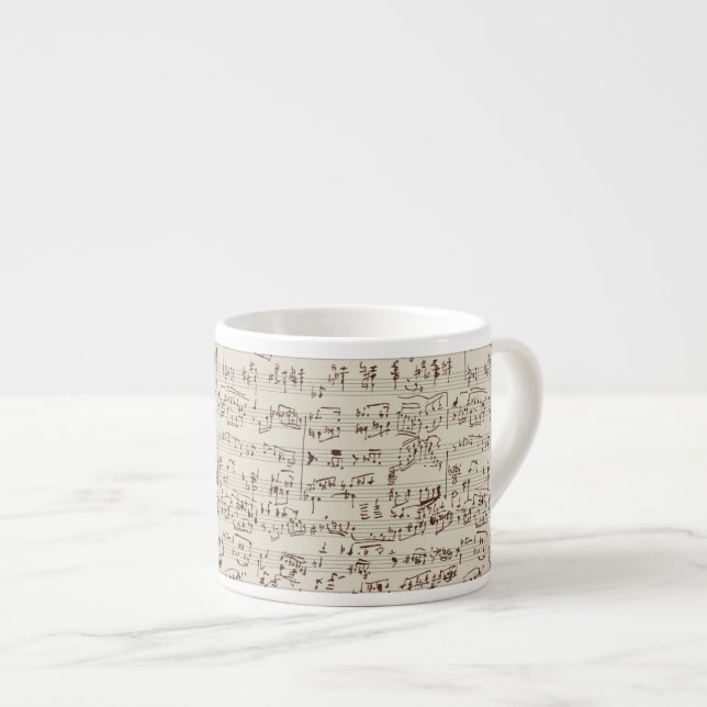 Music notes espresso cup (Front Right)
