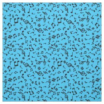 Music Notes Fabric by KRStuff at Zazzle