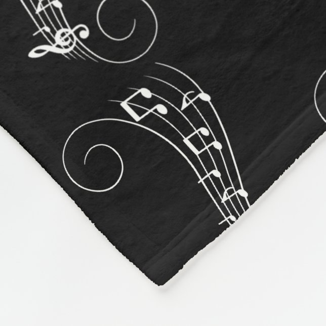 Music Notes Fleece Blanket (Corner)