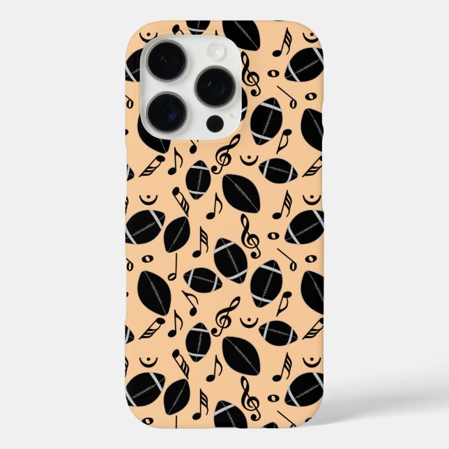 Music Notes Footballs Case-Mate iPhone Case (Back)