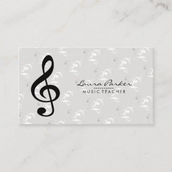 Music Notes For Musician Teacher Business Card by tsrao100 at Zazzle